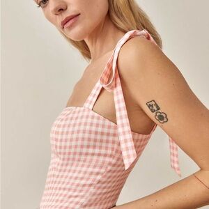 Reformation Ellora Top Blush Check